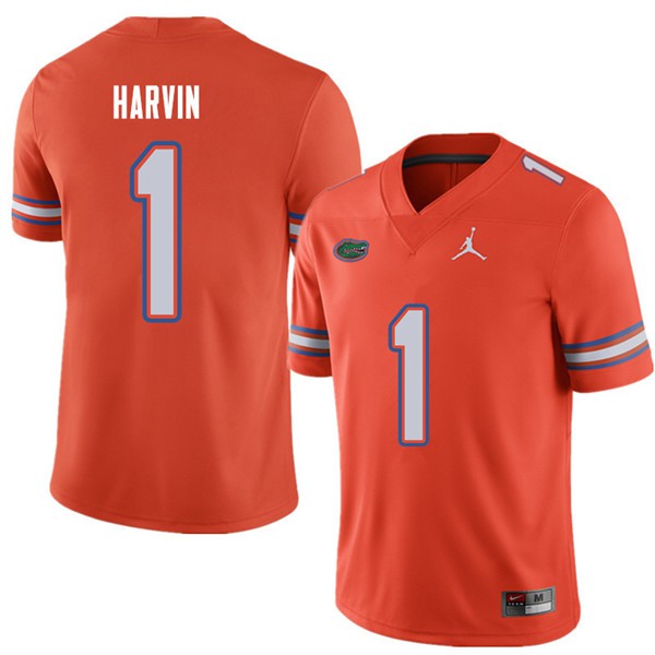 Jordan Brand Men #1 Percy Harvin Florida Gators College Football Jersey Orange